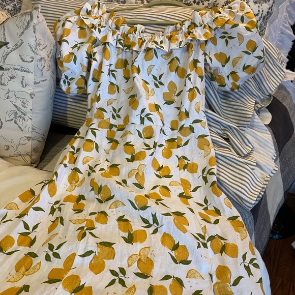Reformation Marley Dress Lemonade NWT - Picture 9 of 13